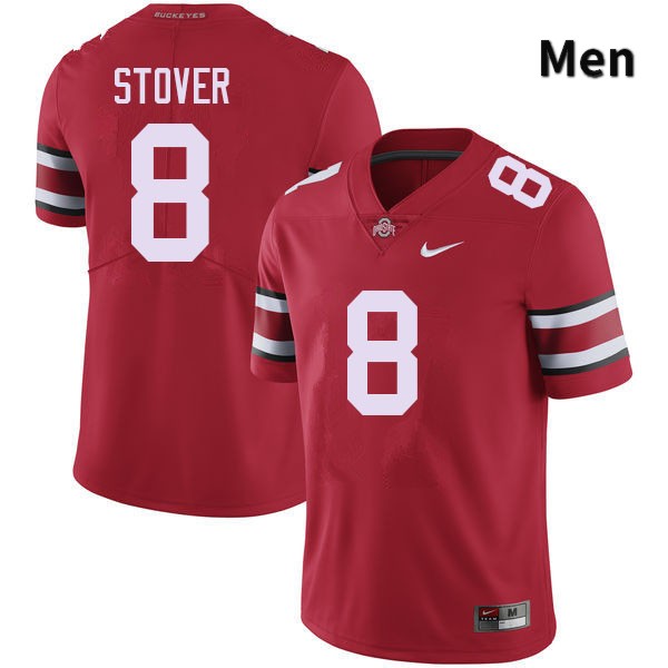 Ohio State Buckeyes Cade Stover Men's #8 Red Authentic Stitched College Football Jersey
